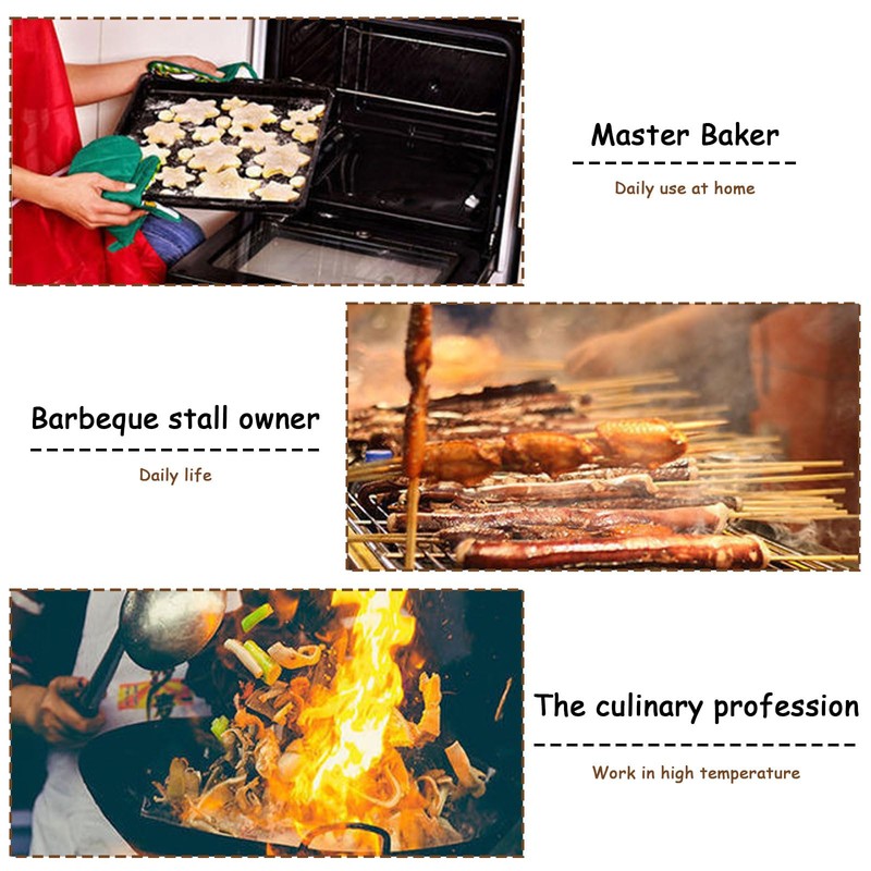 SSKHE BBQ Gloves, Prevent burns Heat Proof Gloves, Oven Mitts