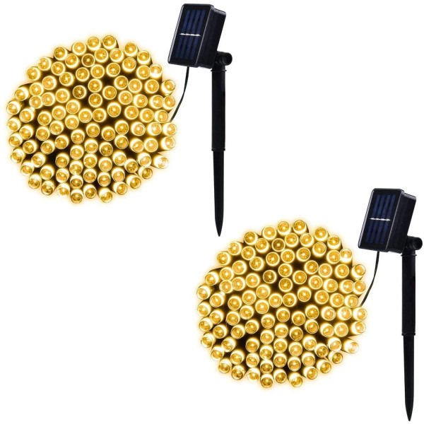 Not Available 2 Pack Solar String Lights Outdoor, 42ft -