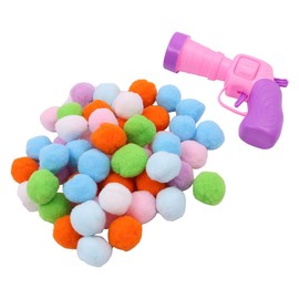 Kitten Toys, Interactive Cat Toys, 30 Cat Pom-Poms Balls & 1 Cat Toy Launcher, Cat Toys for Indoor Cats DIY Set, Suitable for Training and Playing (Multicolor)