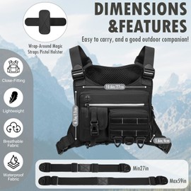 BlesMaller Tactical Chest Bag, Black