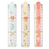 3 Pcs Plastic Folding Ruler Sets, 30cm 3 Color Geometric