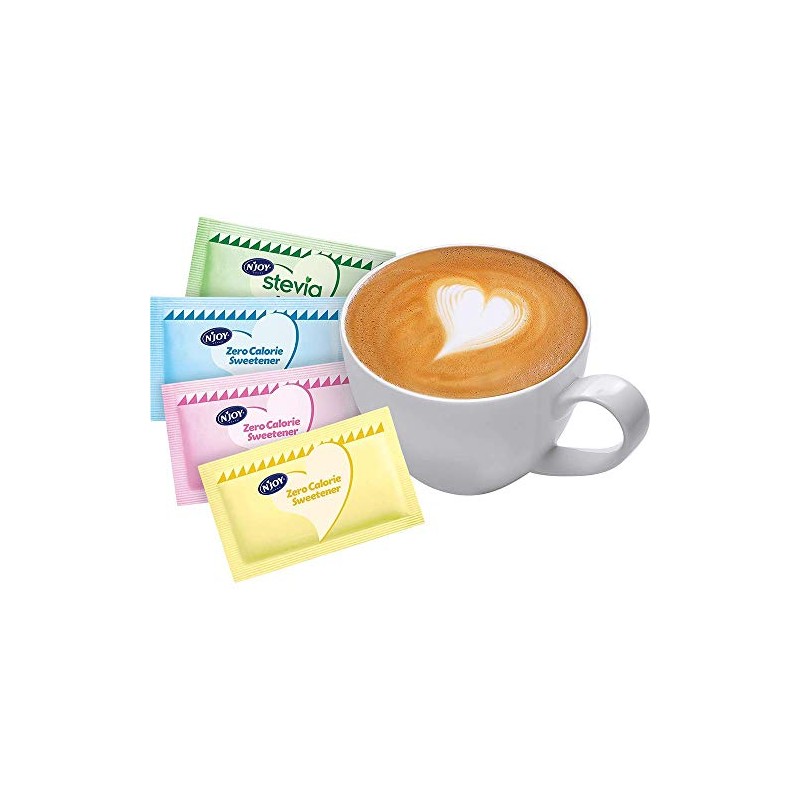 N'Joy Zero Calorie Sweetener | Pink Saccharin Packets | 2000