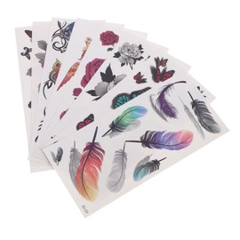 FOMIYES 16sheets Temporary Rose Peony Flower for Women Easy to Apply and Remove Lasts Days for Parties Weddings Festivals and More