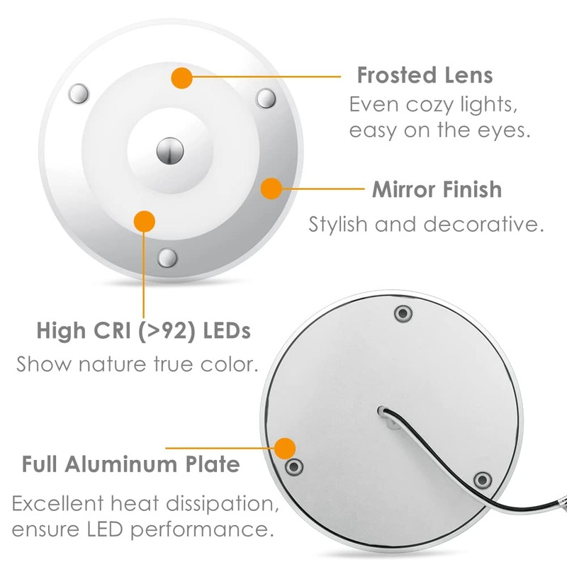 Obeaming 2 x 12V LED Panel Ceiling Light Campervan 120mm