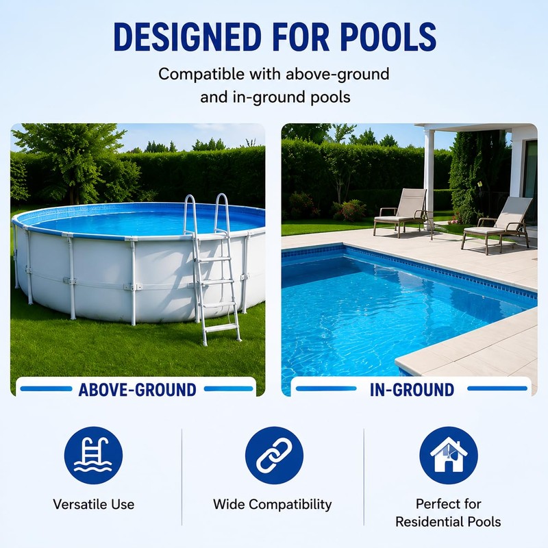 Pool Blue and White 7,500-20,000 Gallon Pools.
