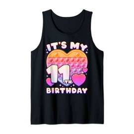 Pop-it Birthday Girl 11 years old, Push it Pop Fidget Bubble Tank Top