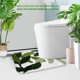 Baahrnom U Shaped Toilet Rug 24" x 24" Extra Soft Absorbent Microfiber Contoured Bathroom Rugs Non Slip Toilet Rugs for Bathroom U Shaped Washable Unique Aesthetic Toilet Bath Mat