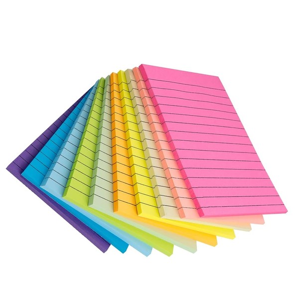 500Pcs Sticky Notes, 3in x 5in 10 Colors Post It