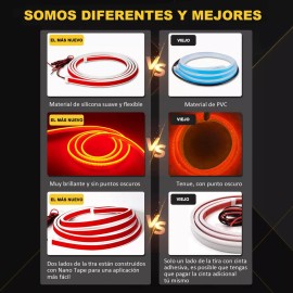 PUNKZZ Tira Led Secuencial Cofre Auto Camioneta Luz Diurna Suv 1.8m