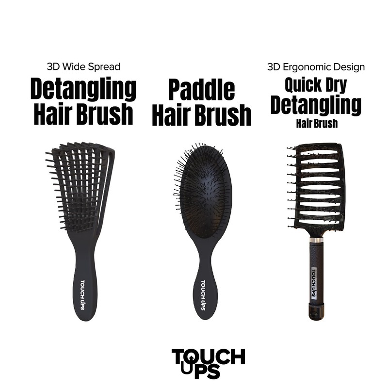 TouchDown Paddle Brush Flexible Bristle Wet or Dry Damp Styling