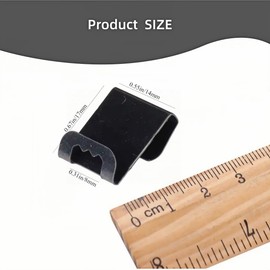 100 Pcs Photo Frame Hanging Clip S Hook Back Plate Photo Wall Hanger Stencil Plate Hook Sturdy Serrated Clip