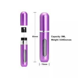 Unbranded 3 Pcs Travel Portable Mini Refillable Perfume Atomizer Bottle Spray Pump Case