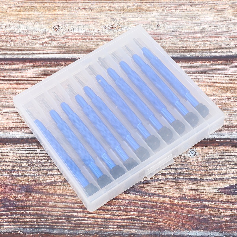 10Pcs Professional Watch Screwdriver Watch Repairing Tool with Storage Box