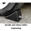 ROBLOCK Heavy-Duty Rubber Wheel Chocks with Eyebolt for Cars, RVs,