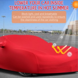 AUTOXBERT Indoor Outdoor UV Protection Inner Lining Universal Full Car Cover Dust Proof US