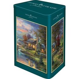 Schmidt Spiele Thomas Kinkade 59691 Nature' Paradise Puzzle 500 Pieces in a Nostalgia Tin Multi-Coloured