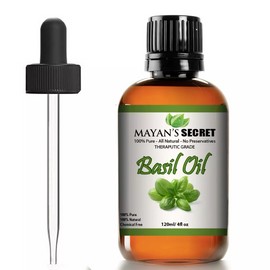 Basil Essential Oil (100% Pure & Natural) - Huge 4oz Glass Bottle-Mayan's Secret