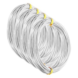 PATIKIL Aluminum Craft Wire, 10m/32.8ft, 1.5mm/14 Gauge, 4pcs, Silver Tone