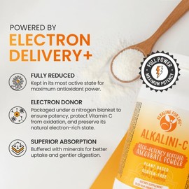 Alkalini-C Buffered Vitamin C Powder - Potent Natural L-Ascorbate VIT C Powder-Corn Free Non GMO VIT C - Fully Buffered, Fully Reduced for Enhanced Absorption - Immune Support Supplement (8oz)