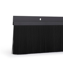Door Sweep Brush - Door Sweep for Bottom of Door - Door Bottom Brush Sweeps for Gaps Up to 3" - Dark Bronze/Black, 56 Inches Long