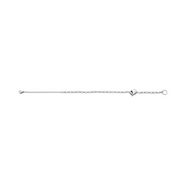 White Clover MEMBR301 Cremation Bracelet, Fits Up to 5.9 - 9.6 inches (15 - 24.5 cm), Memorial Hand, Half-Round Chain, Heart Shape, Memorial Bracelet, Gift