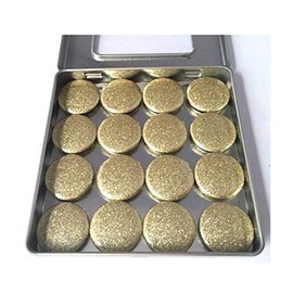 Gold Glitter 16 Magnet Set