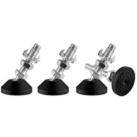 Set of 4 Adjustable Feet M8 x 30 mm, Adjustable Foot with Quiet Non-Slip Rubber Base, Adjustment Screw M8, Can 450 kg, 30° Tilt Adjustment, Machine Feet for Table Legs, Chair Legs, Furniture Legs