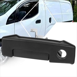 Factory Style Rear Left Driver Side Exterior Door Handle w/Keyhole Compatible with 13-21 Nissan NV200 Chevy City Express