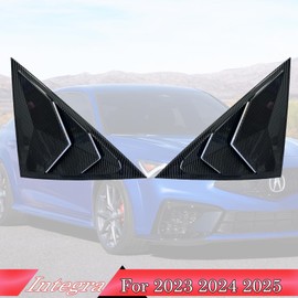 MUXEE Window Louver，for Acura Integra 2023 2024 2025, ABS Print Sport Window Decorative Covers, Exterior Trim Accessories - Carbon Fiber