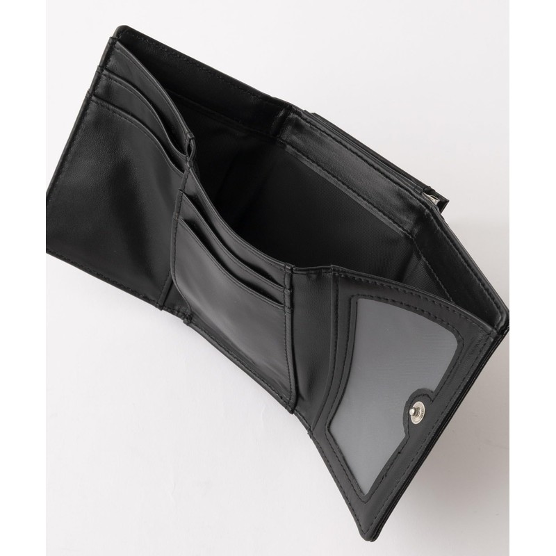 X-Girl LOGO PLATE MINI WALLET Trifold Wallet, black, One size