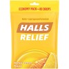HALLS Relief Honey Lemon Cough Drops, Economy Pack, 80 Drops
