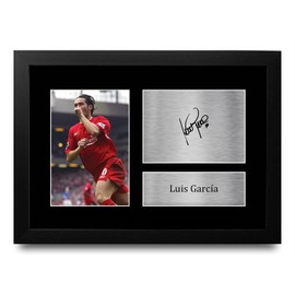 HWC Trading FR A4 Luis Garcia Liverpool Gifts Printed Signed Autograph Picture for Football Fans and Supporters - A4 Framed