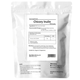 UKHealthHouse Prebiotic Inulin Fibre Powder High Grade Supplement Premium Chicory Root 100% Pure Inulin Highly Soluble Fructo Oligosaccharide (FOS) (1kg)