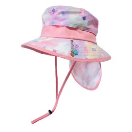 Happybeans Girls' Bear Print Mesh Cap, Kids, Elementary School Students, safari hat pink