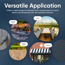 MB Stone Hardscape BSC Multi-Surface Outdoor Cleaner, Concrete, Brick, Stone, Headstones, Grave Cleaning, Siding, Pation, Deck and Outdoor Cleaner Stain Remover