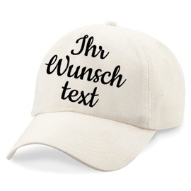 Deitert Cap, Baseball Cap Individually Embroidered with Name or Desired Text | 26 Colours to Choose From Natural