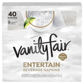 Vanity Fair Entertain Beverage Paper Napkins, 480 Count, Disposable Napkins Made For Entertaining And Events