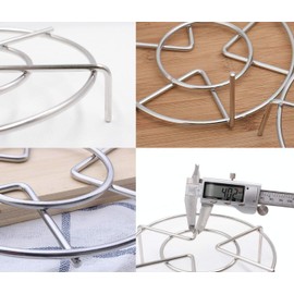 Alele Steam Rack 7Inch Trivet Stainless Steel Steaming Rack Electric Pressure Cooker steam rack Stand For Instant Pot Pressure Cooker Food Heating 3Pack