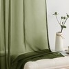 MIULEE 2 Panels Solid Color Sheer Window Curtains Elegant Window