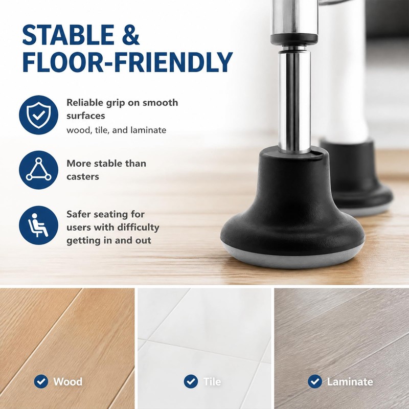 5 Pack Bell Glides Replacement, Chair Feet Low Profile Wheel