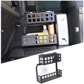 PIUGILH Rear Trunk Cargo Rack Basket Tray Compatible with Land Rover Defender 110 2020-2024 Accessories, Interior Trunk Storage Organizer,Black (Right Side)