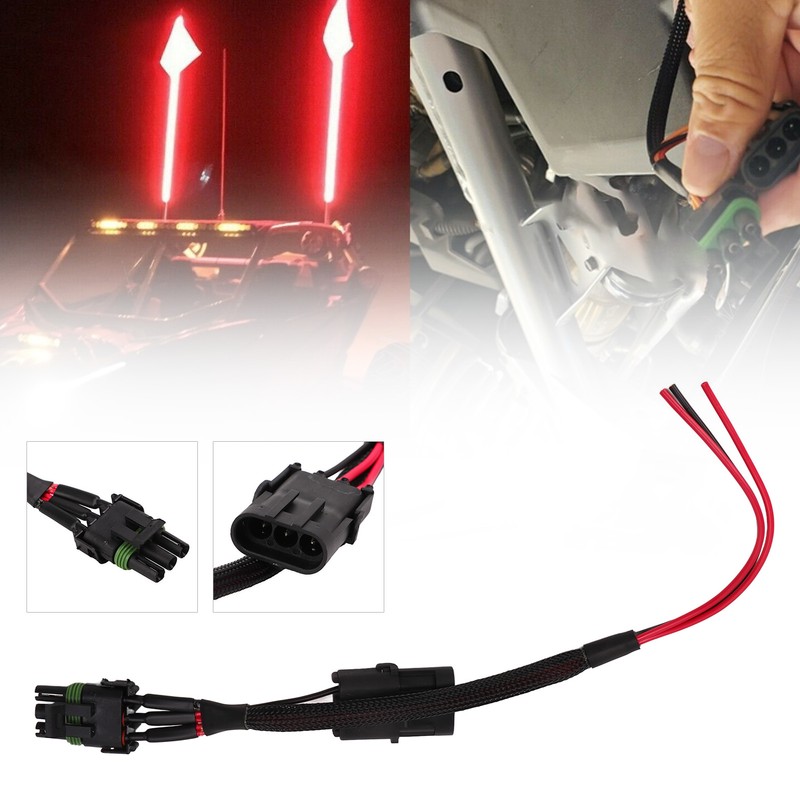 Taillight Power Harness Whip Brake License Plate Light Power Plug