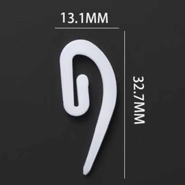 White Plastic Curtain Hooks | Hooks For Pencil Pleat, Window, Door & Shower Curtains | Heavy Duty Hook for Header Tape & Drapery | Pack of 50-2.8 x 1.2cm