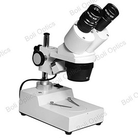 10X/20X WF Industrial Binocular Stereo Microscope Dissecting Electronic Repair Solder Gem Stone Fibre Coin Bullet Hair Post Stand 10X Eyepiece + Light FS12110128 BoliOptics
