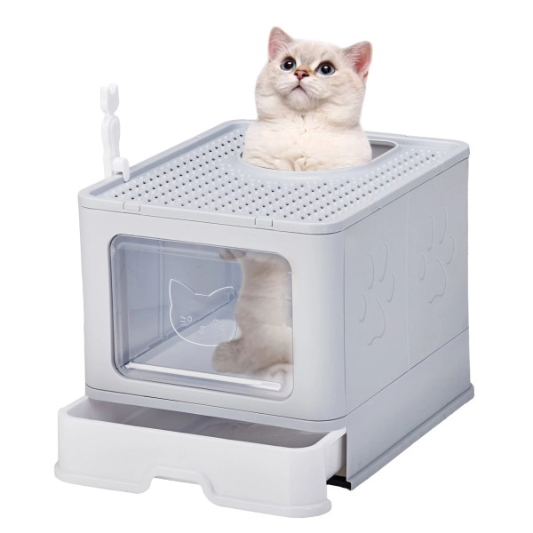 Unbranded Extra Large Enclosed Cat Litter Box Detachable Cat Toilet