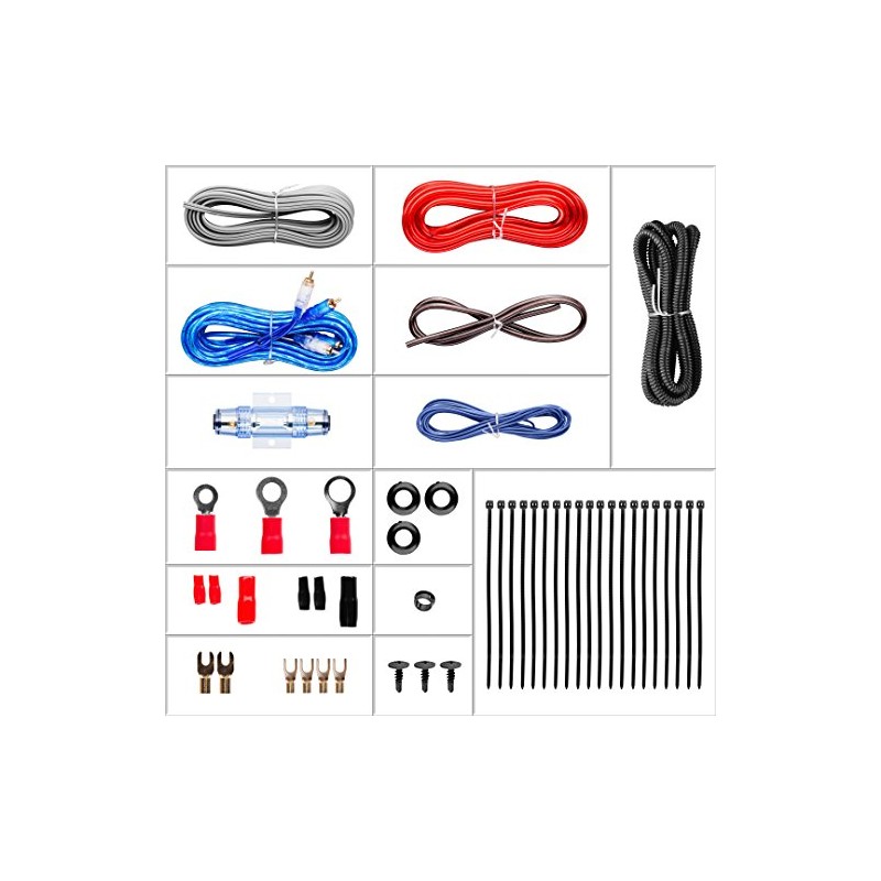 Sound Storm Laboratories AKS8 8 Gauge Amplifier Installation Wiring Kit