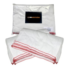 Tek Automotive Large Cotton Dish Cloths – 10 Pack, White Bleached, 15x12 Inch, Dish Cloths for Washing Up & Kitchen, Durable Cotton Dishcloths for Cleaning Home or Car