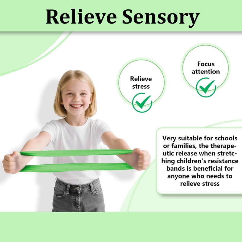 Kids Stretch Band Focus Tool, 30" Resistance Band for Kids