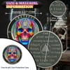 Rainbow Skull 3 Year Sobriety Coin Grateful I'm Alive Three