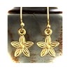 Little Gold Flower Dangle Earrings Nature. Jewelry Earrings for Women